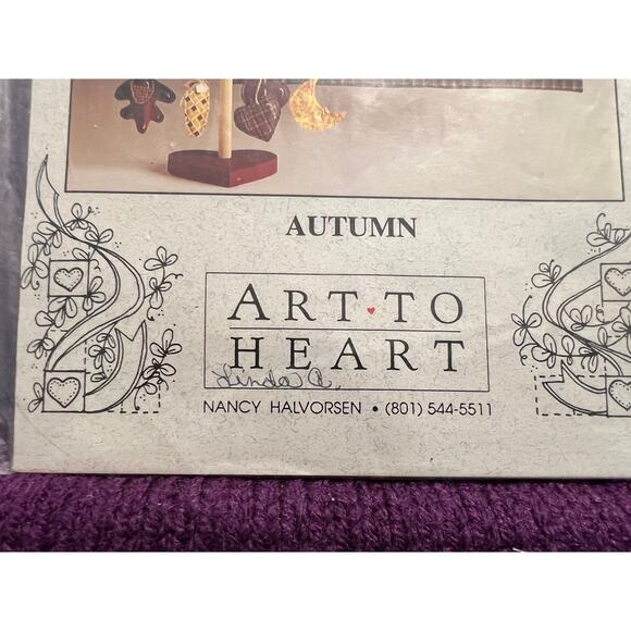 quilt pattern mini quilt blocks seasons of the heart autumn quilt and tree - Picture 3 of 7